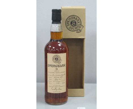 Springbank Society Springbank Single Malt Scotch Whisky, 9 Years Old, cask type fresh sauternes hogshead, distilled November 