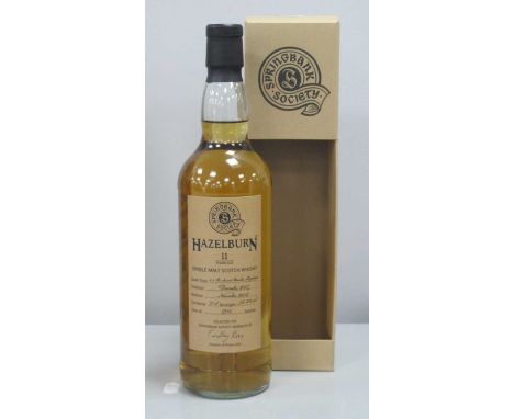 Springbank Society Hazelburn Single Malt Scotch Whisky, 11 Years Old, cask type 4 re-charred bourbon hogshead, distilled Dece