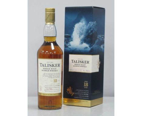 Talisker Single Malt Scotch Whisky Aged 18 Years, 70cl., 45.8% Vol.