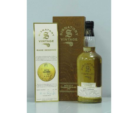 Signatory Vintage Rare Reserve, Single Highland Malt Scotch Whisky, Distilled at Coleburn Distillery 1970, matured in an oak 