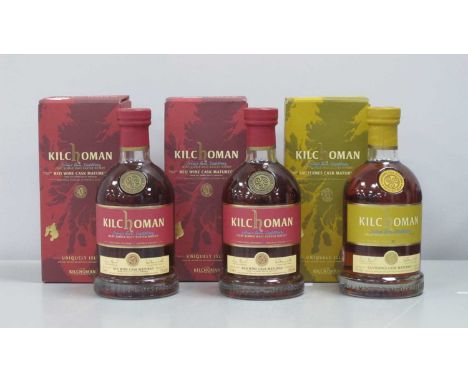 Kilchoman Islay Single Malt Scotch Whisky; Red Wine Cask Matured, distilled 2012, bottled 2017, 700ml., 50% Vol. (Two bottles