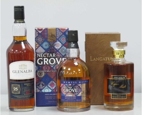 Glenalba Blended Scotch Whisky Aged 25 Years, sherry cask finish, batch SE/425, lot no. 0274J, 70cl., 40% Vol.; Wemyss Malts 