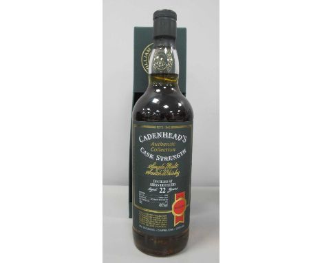 William Cadenhead's Authentic Collection Cask Strength Single Malt Scotch Whisky Distilled at Arran Distillery Aged 22 Years,