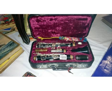 A cased Lark clarinet