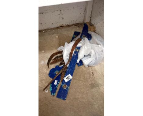 A set of Victorian gate hinges
