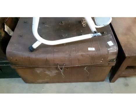An old metal trunk