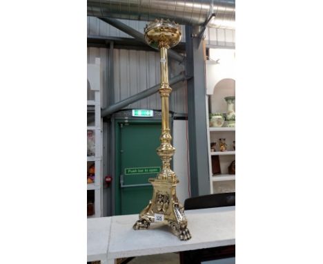 A 19th century Gothic church alter candlestick