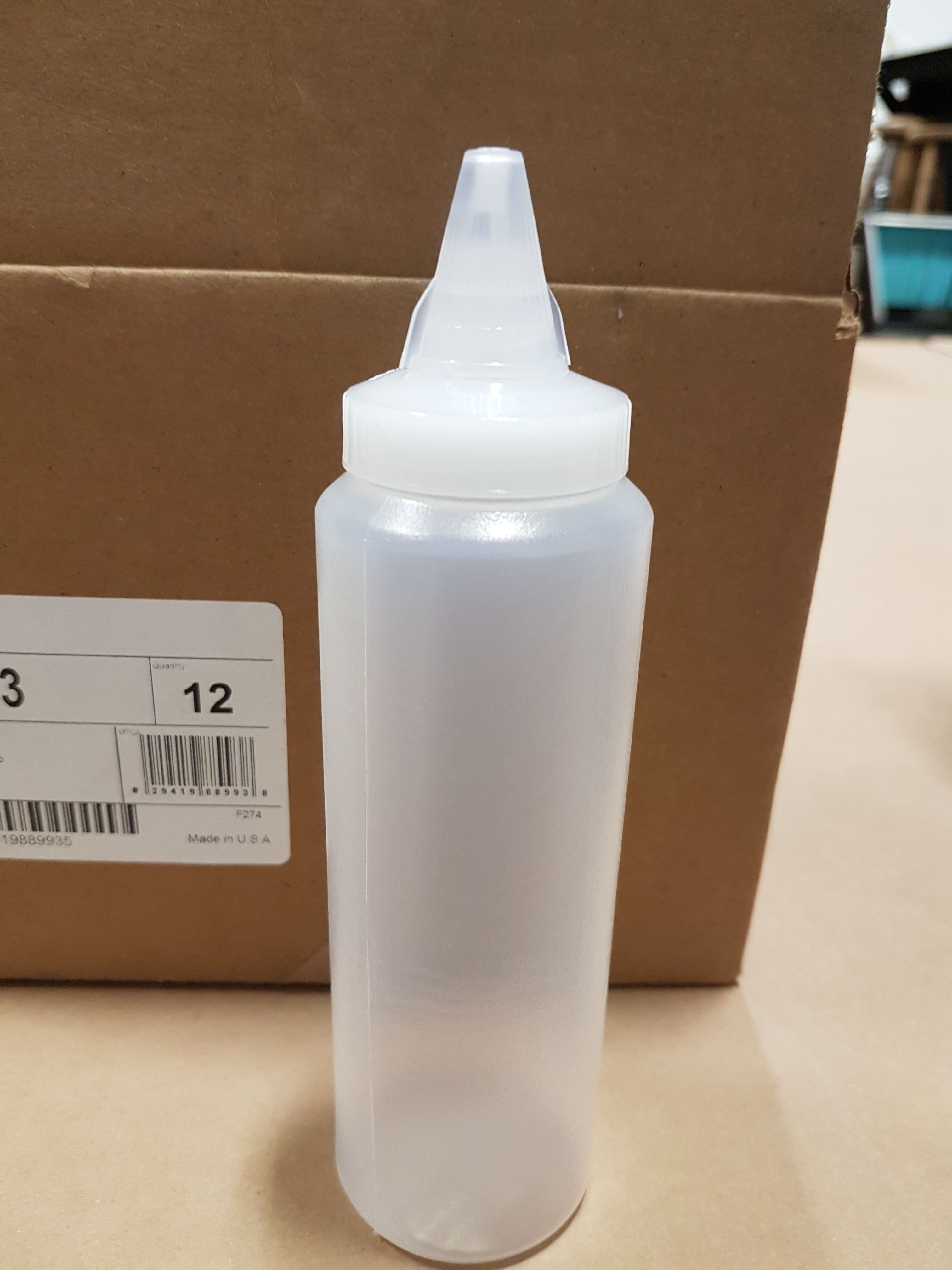 Small White Squeeze Bottles - Lot of 72, New