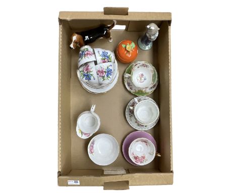 Beswick Basset Hound 2045A, Nao figure, Royal Standard Winsome tea ware and other items