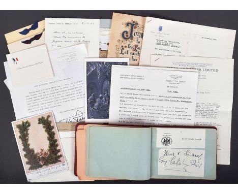 A mid 20th Century autograph album containing typewritten letter from Dwight Eisenhower dated 1942 addressed to Captain Ferdi