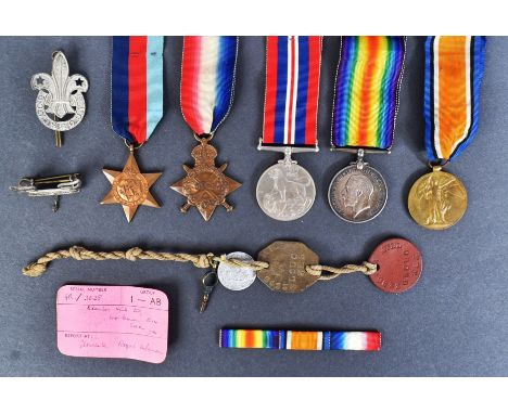 WWI First &amp; WWII Second World War medal group belonging to one 2296 Private A. Hill of the Gloucester Regiment. Comprisin