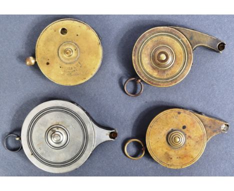 A collection of x4 19th century antique percussion gun ' cappers ' / capping tools. Includes a Garanti of Paris made brass ex