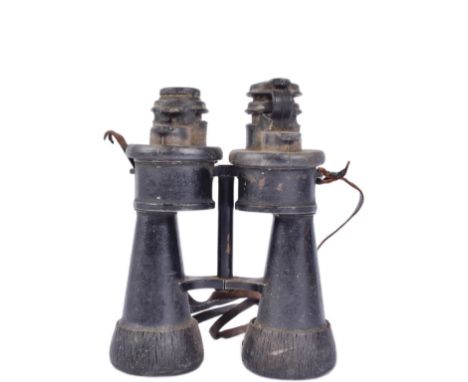 An original pair of WWII Second World War German Ernst Leitz made Kreigsmarine U-Boat / Submarine 7x50 binoculars. Maker's ma