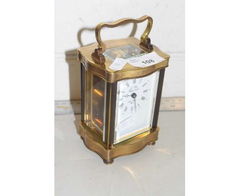 A French brass cased carriage clock