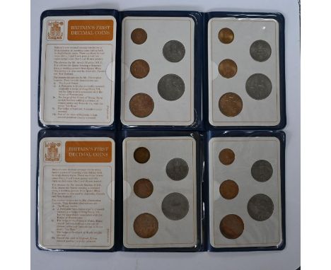 Four set of Britains First Decimal coins&nbsp;