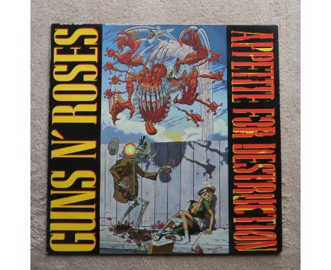 Guns n Roses Appetite for Destruction Rare 1st issue withdrawn sleeve vinyl LPOriginal issue with inner sleeve and rare rape 