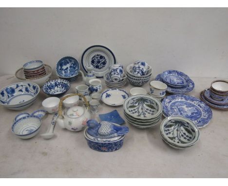 Blue &amp; White ceramics inc Oriental and Spode