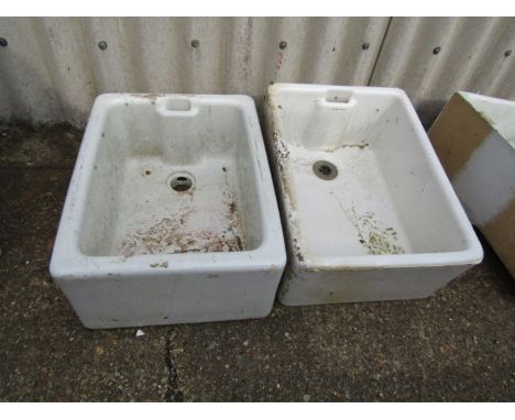 2 Ceramic butler sinks H27cm W48cm L63cm approx&nbsp;
