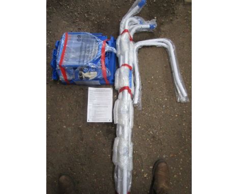 Swimming pool ladder, new and unused with fixings and pool cleaner and instructions.