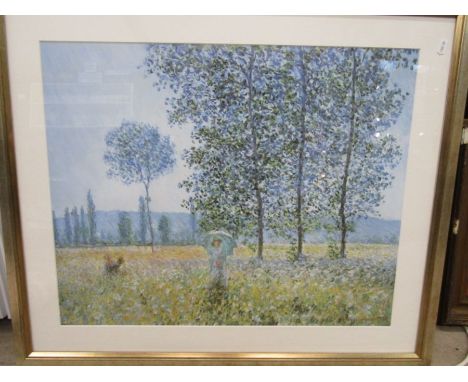 After Claude Monet Fields in spring print 82x69cm