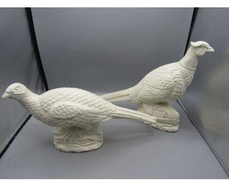 Blanc ceramic brace of pheasants largest 26x38cm