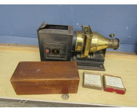 Antique Magic Lantern with 23rd Psalm 1 to 13 slides&nbsp;