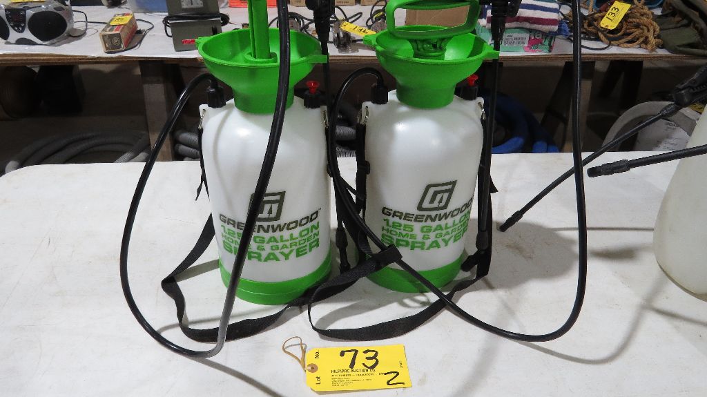 (2) Greenwood 1.25 gal, pump sprayers.