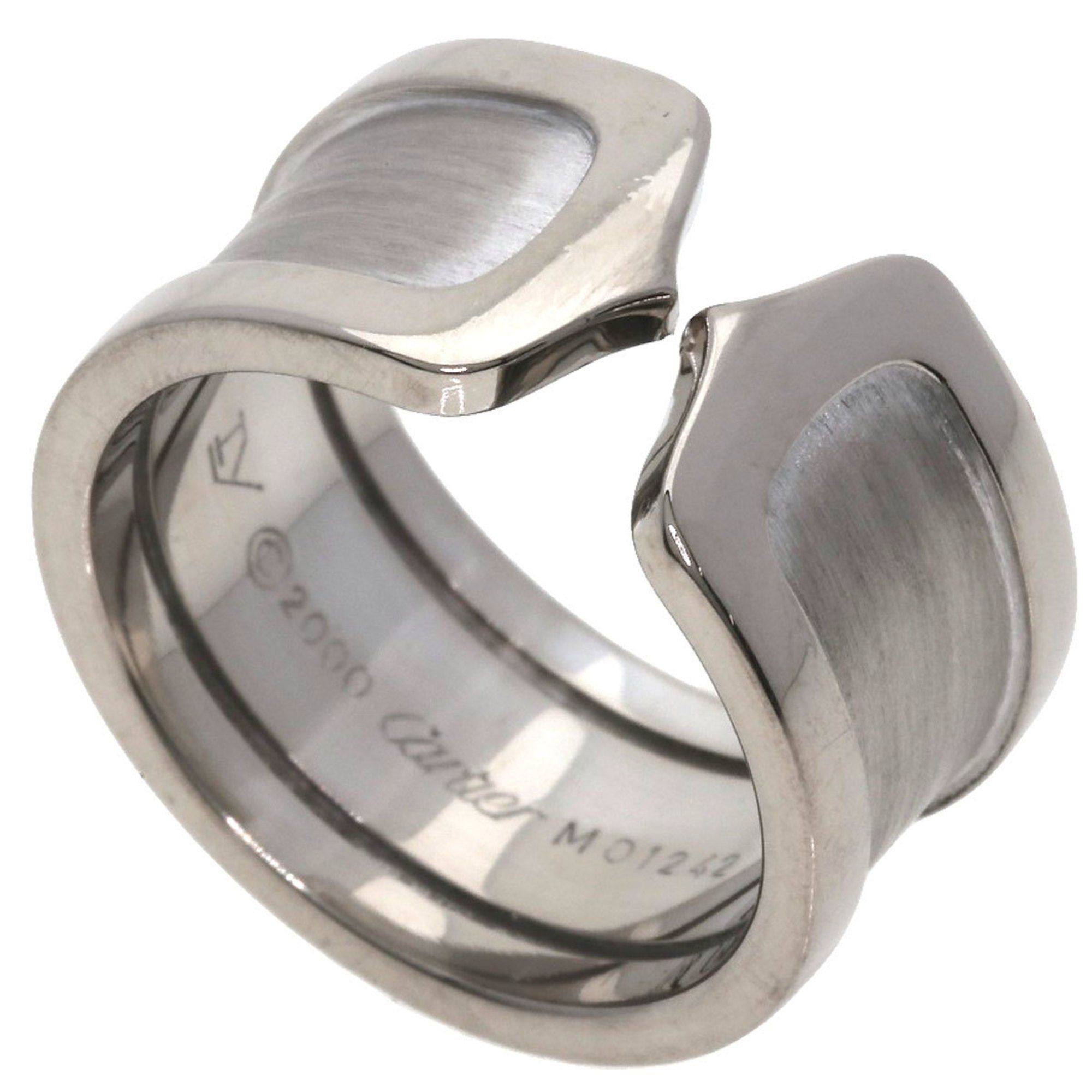 Cartier C2 Ring LM #50 Ring, 18K White Gold, Women's, CARTIER