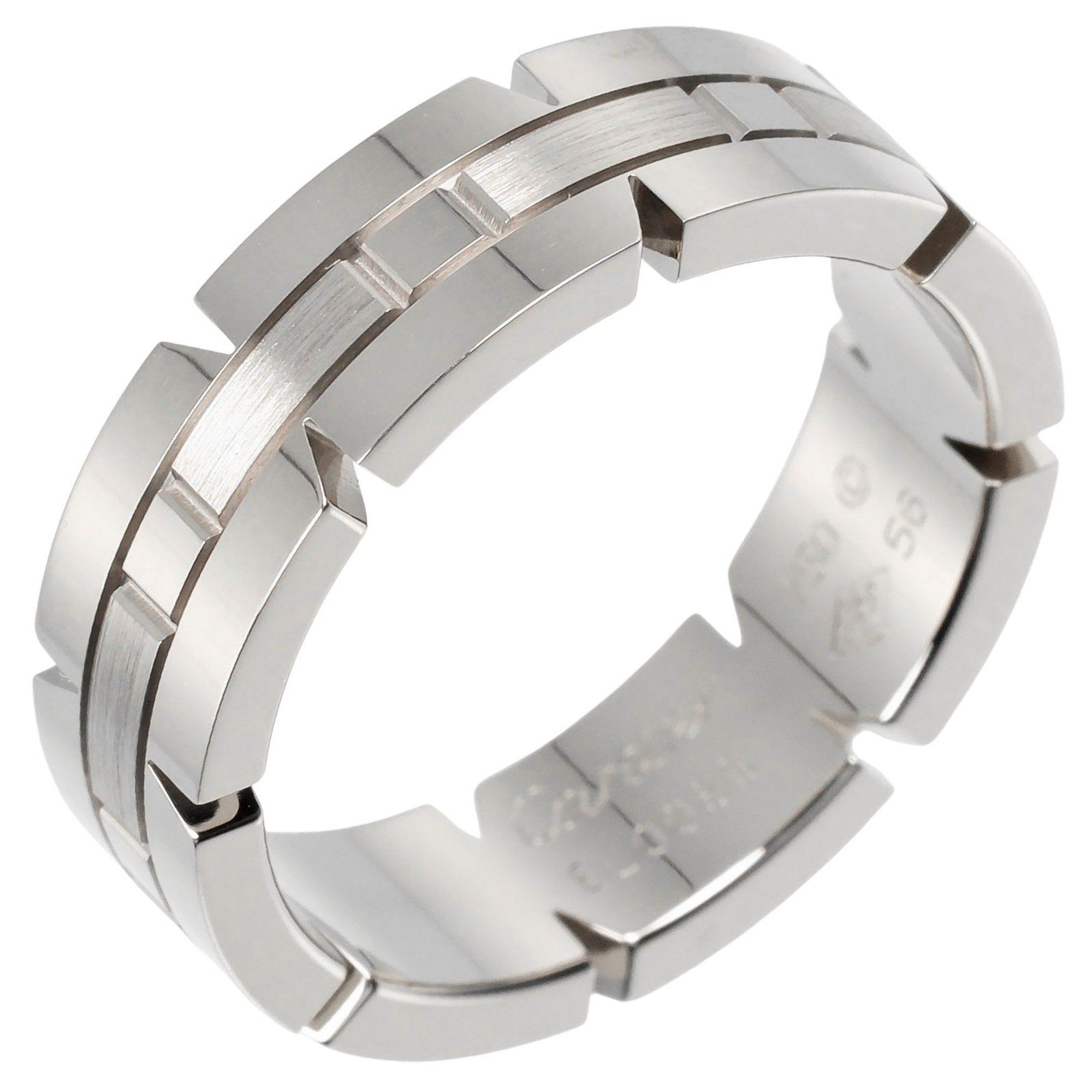CARTIER Tank Francaise size 16 ring, 18KWG white gold, approx. 10.2g