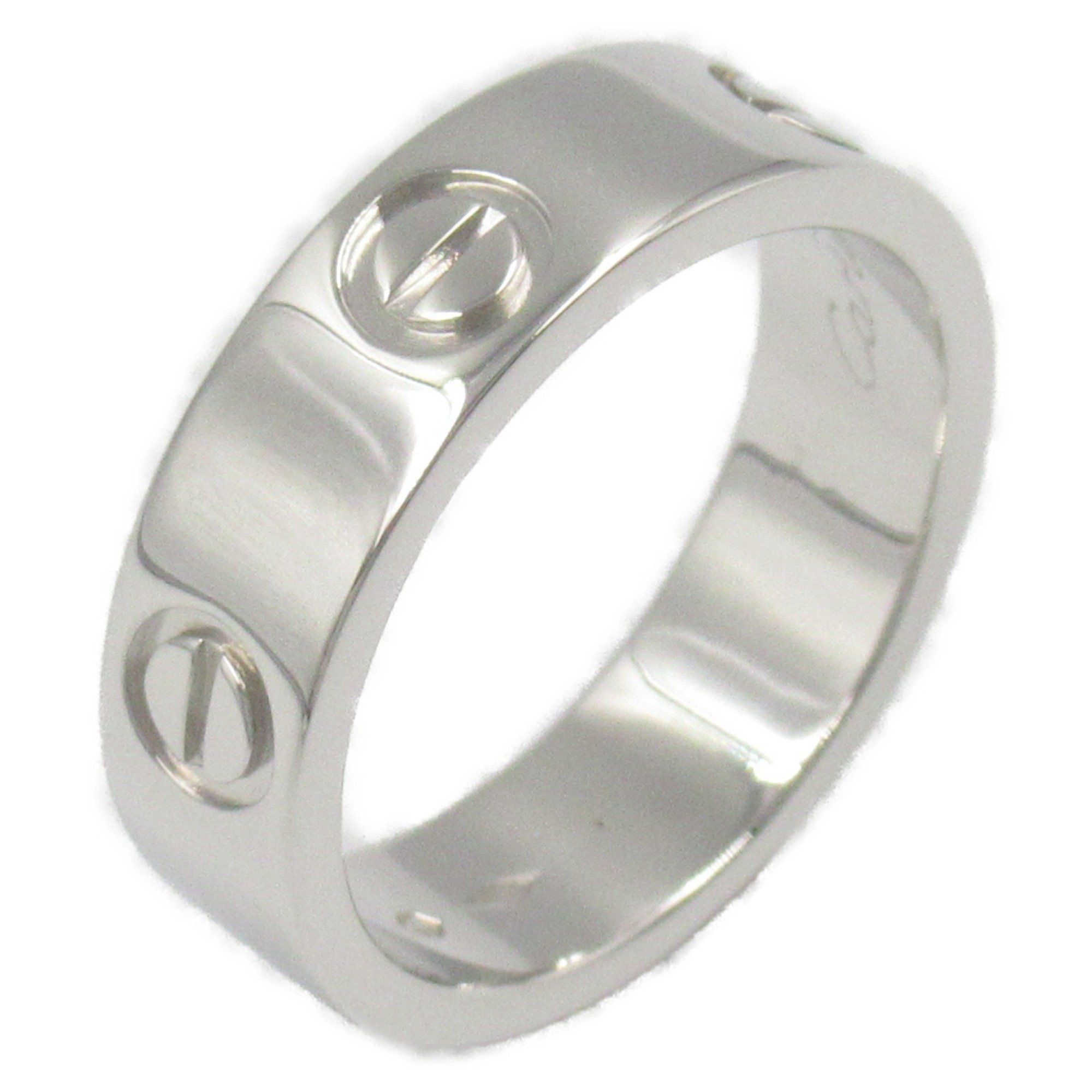 Cartier Love Ring, Pt950 Platinum, Women's, Silver