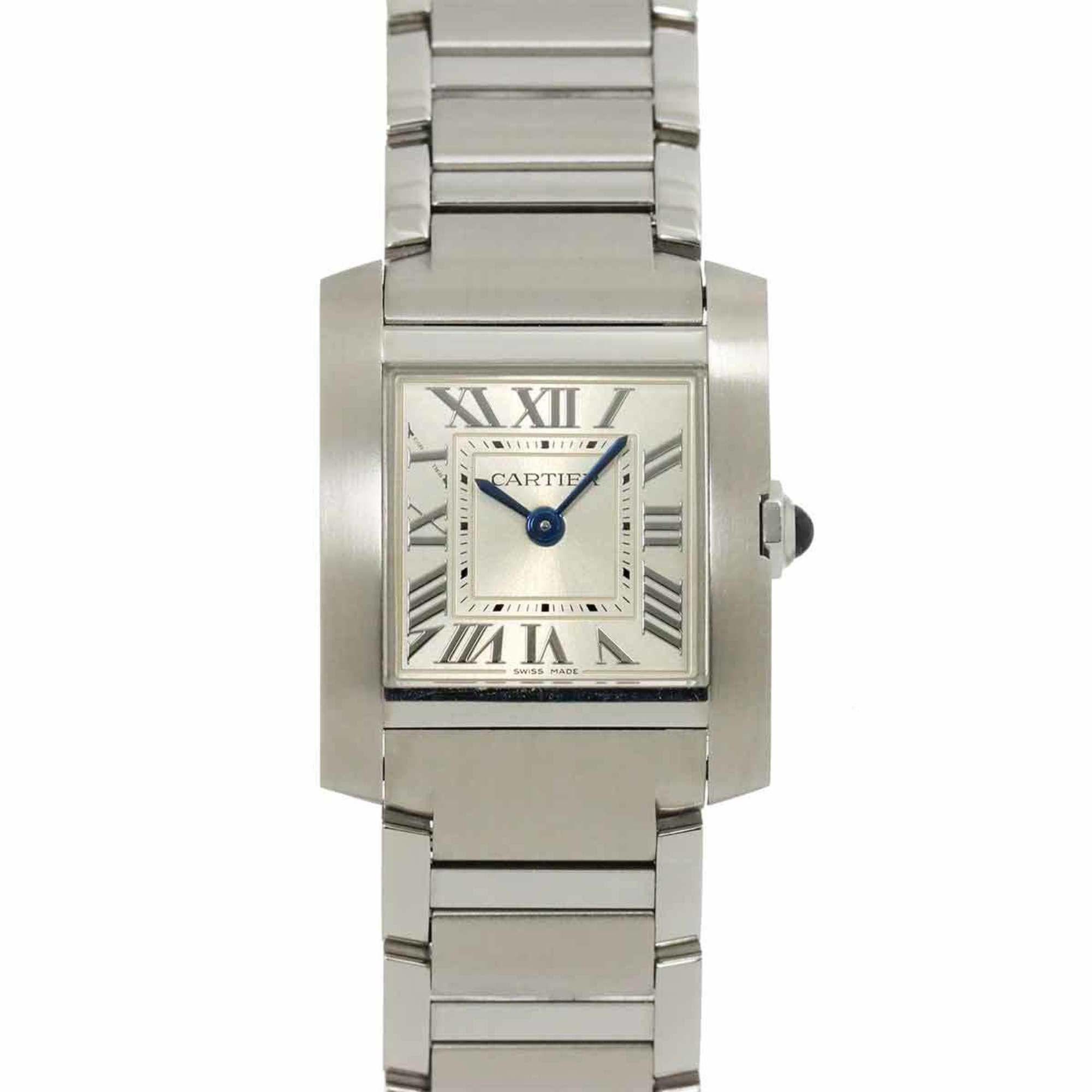Cartier Tank Francaise SM WSTA0065 Ladies' Watch Silver Quartz