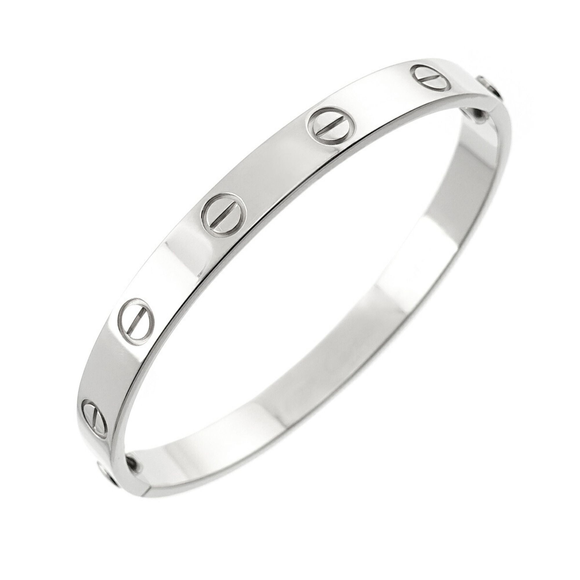Cartier Love Bracelet #16 K18 WG White Gold 750 Bangle