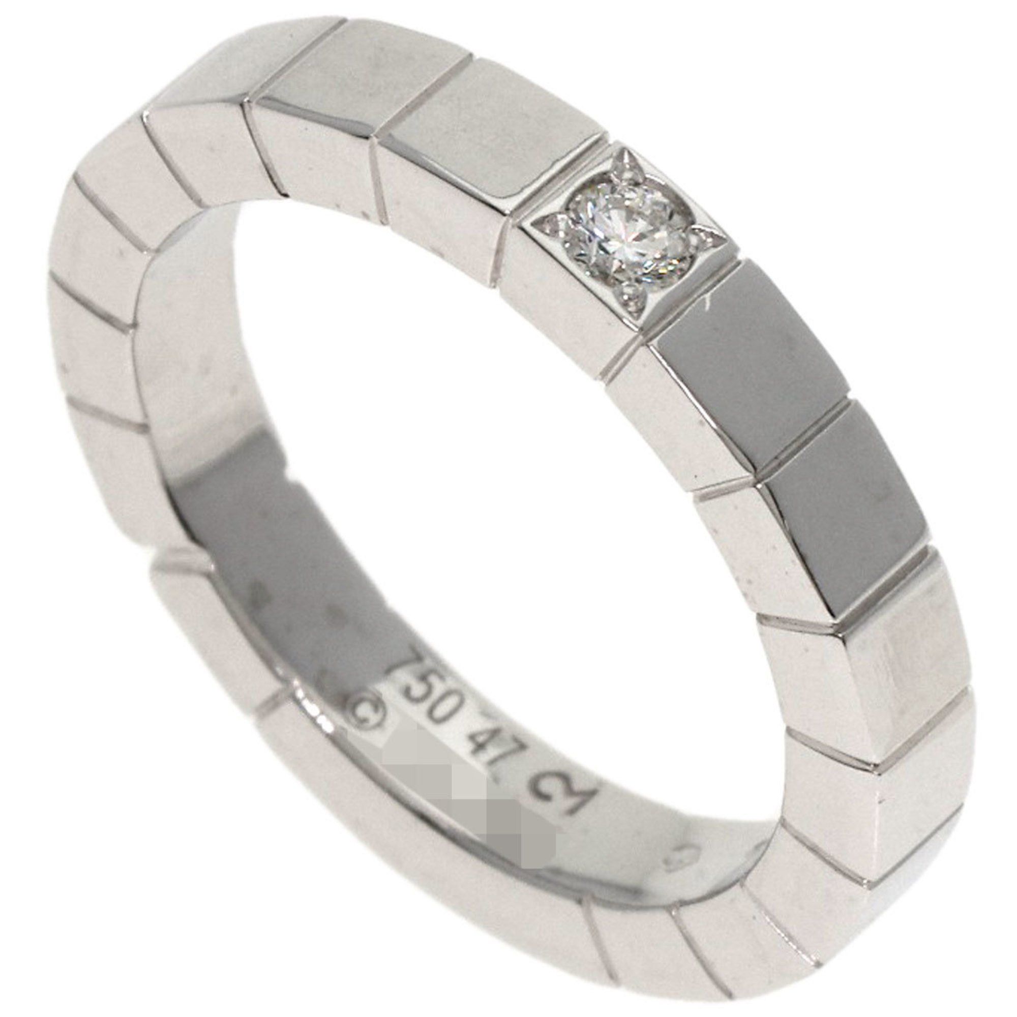 Cartier Lanier 1P Diamond Ring 18K White Gold Women's CARTIER