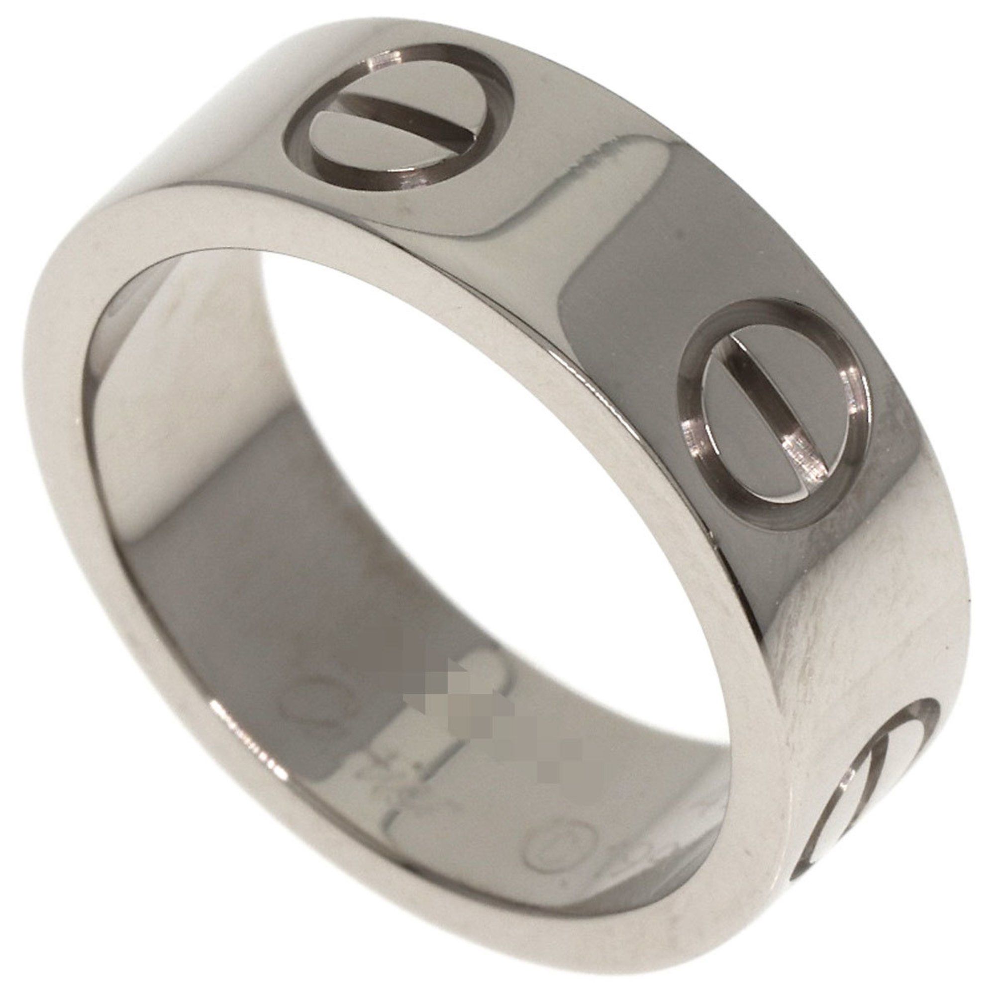 Cartier Love Ring #45 Ring, K18 White Gold, Women's CARTIER