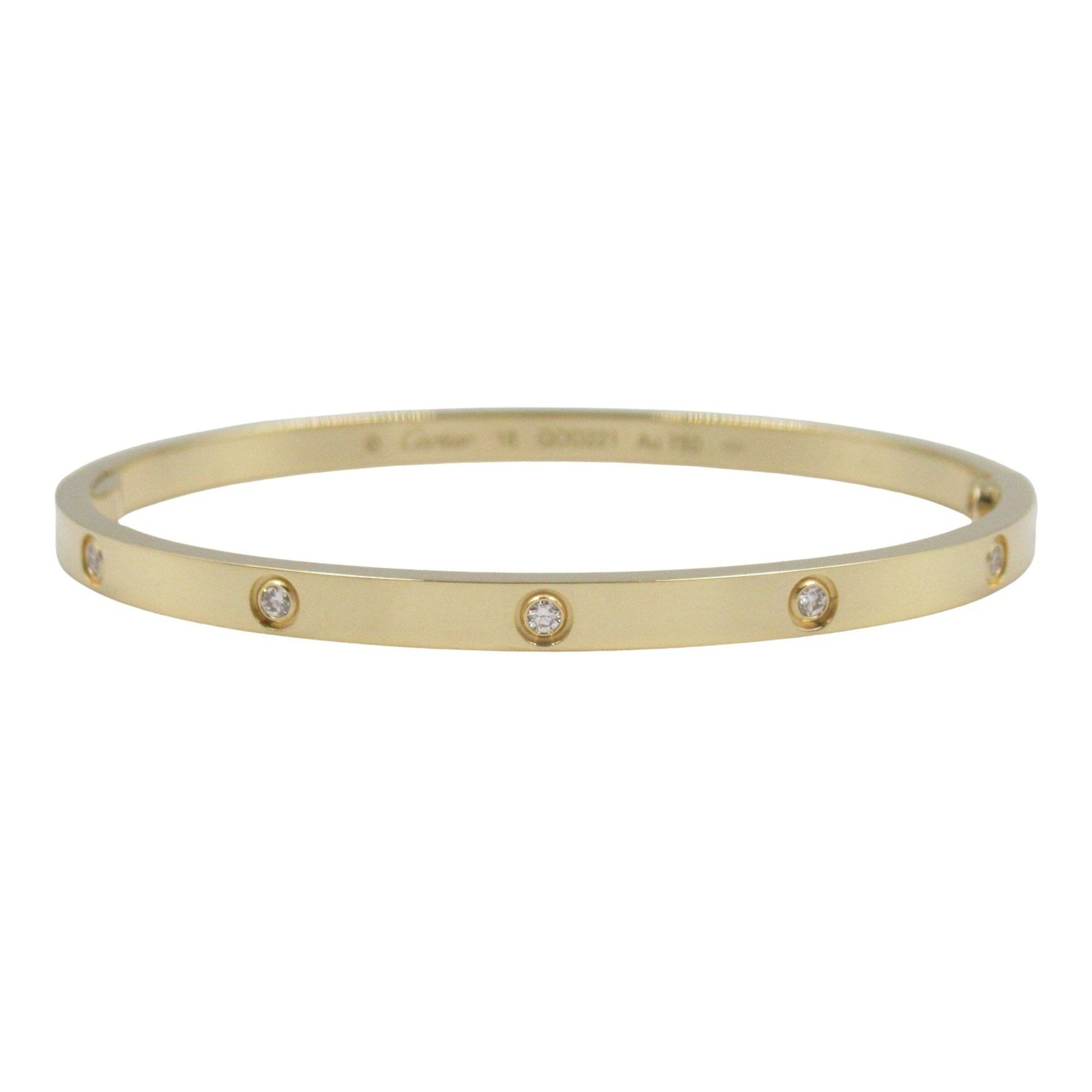 Cartier Love Bracelet SM 10PD 18K (Yellow Gold) Diamond Ladies Clear