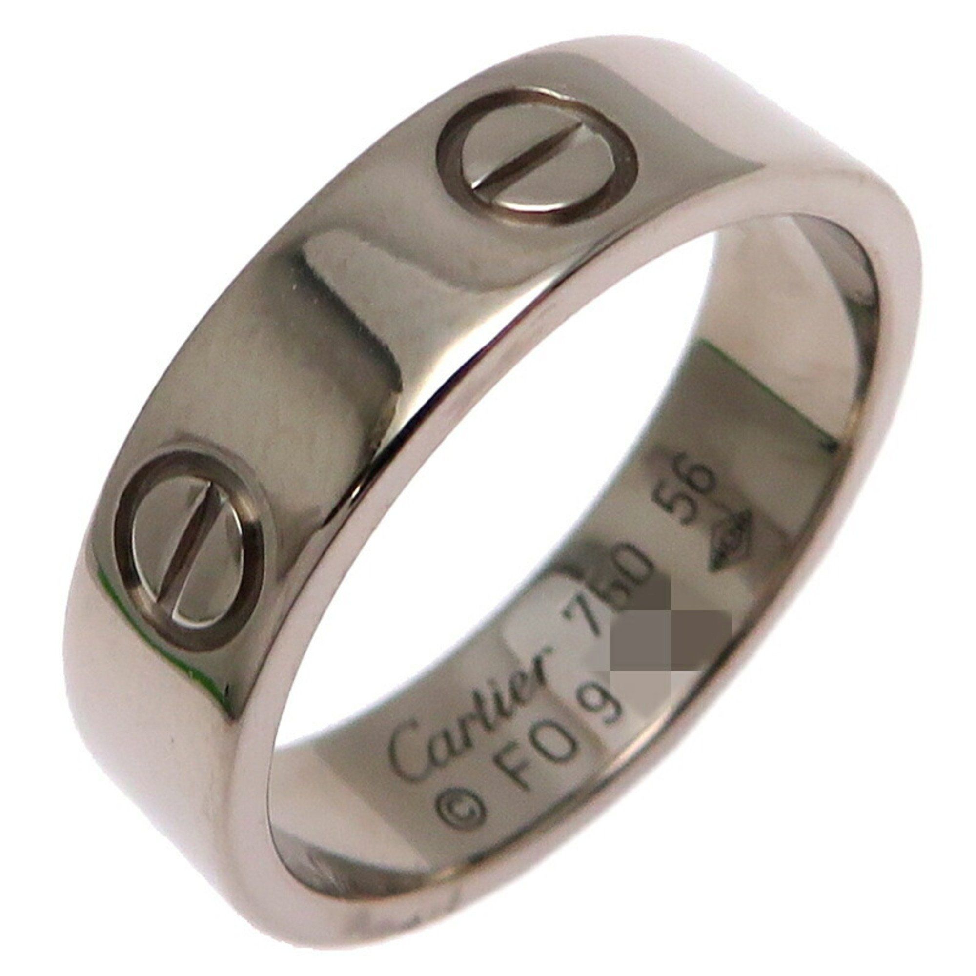 Cartier #56 Love Men's Ring, 750 White Gold, Size 16