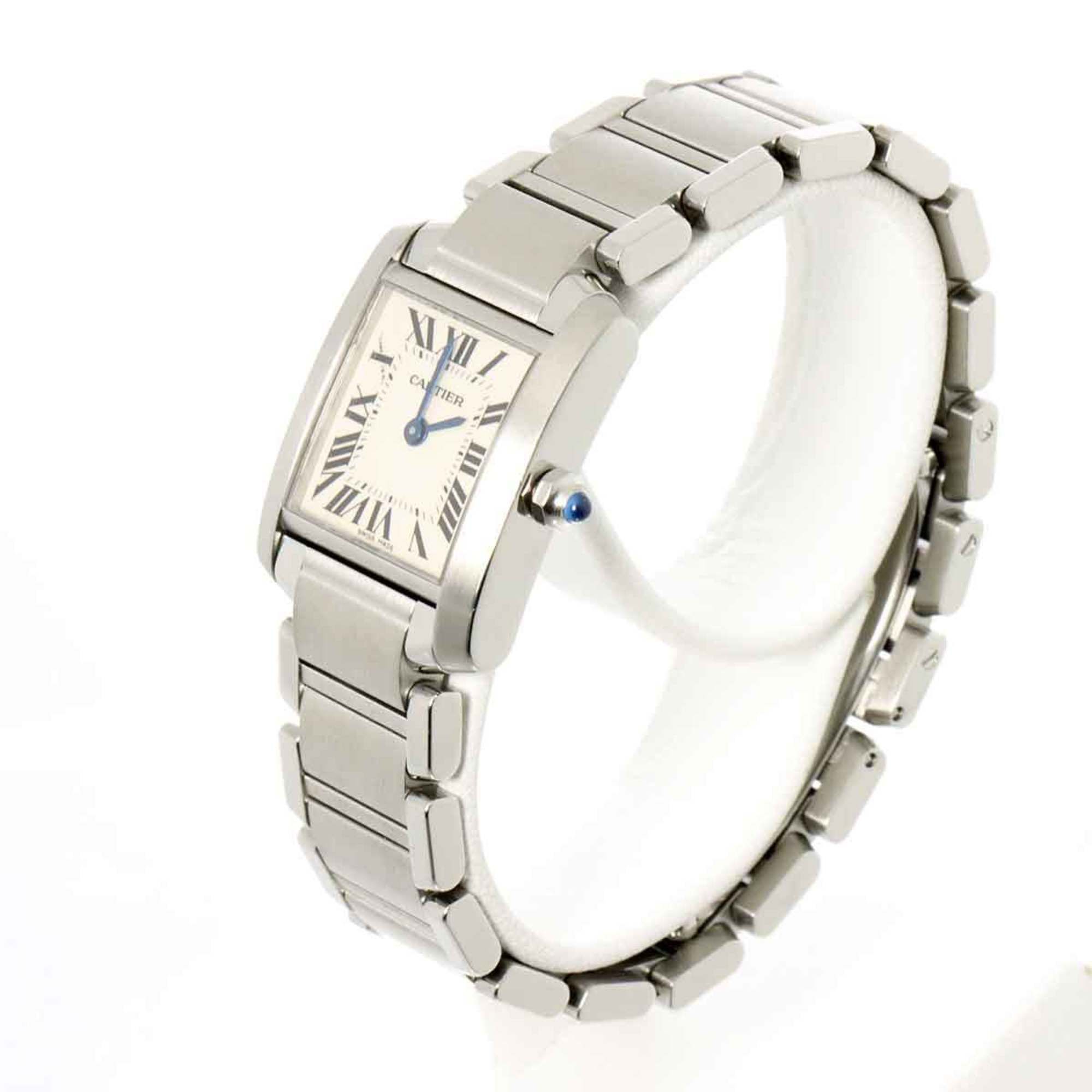 Cartier Tank Francaise SM W51008Q3 Ladies' Watch Ivory Quartz