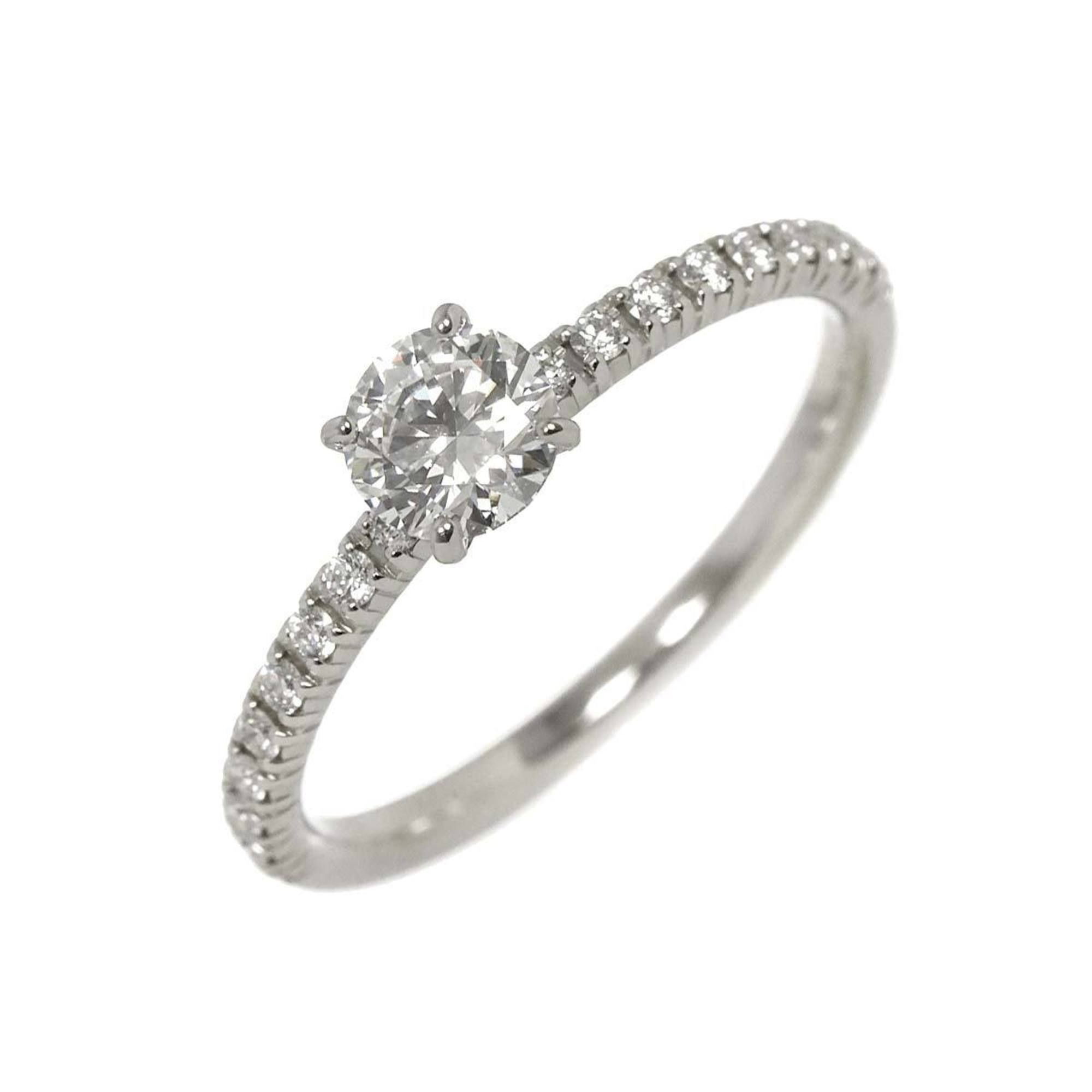 Cartier Ethancel Half Diamond 0.30ct F VVS1 VG #45 Ring Pt Platinum