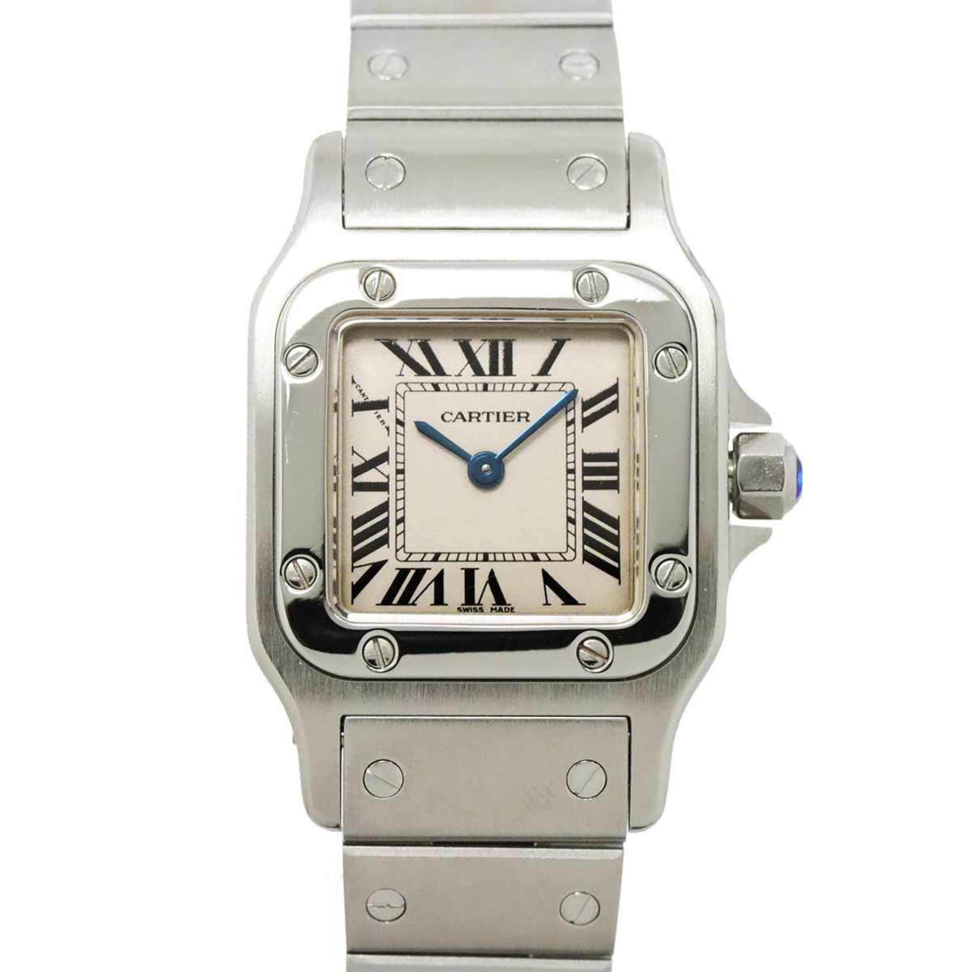 Cartier Santos Galbee SM W20056D6 Women's Watch Ivory Quartz