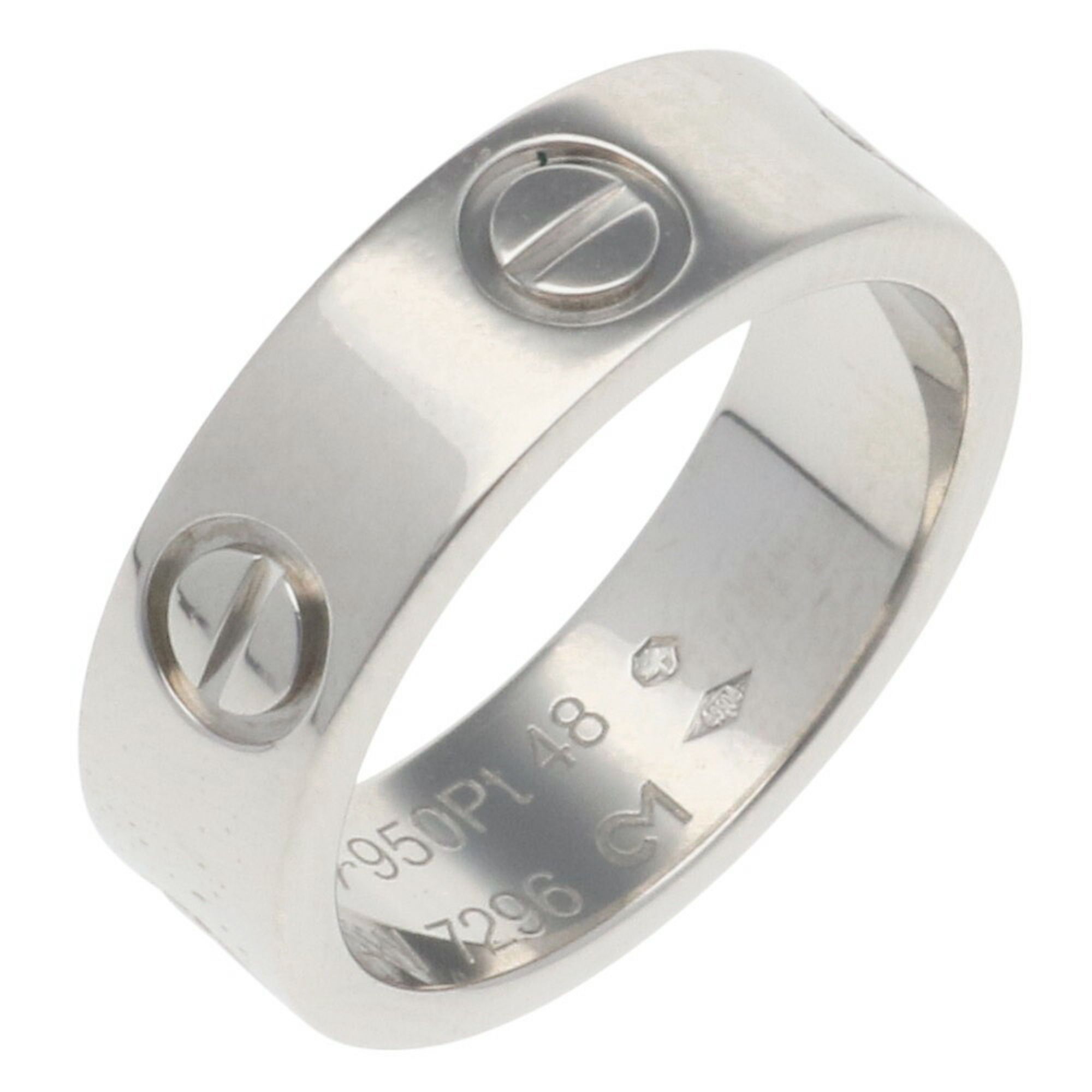 Cartier Love Ring, Size 8, Pt950 Platinum, Women's, CARTIER