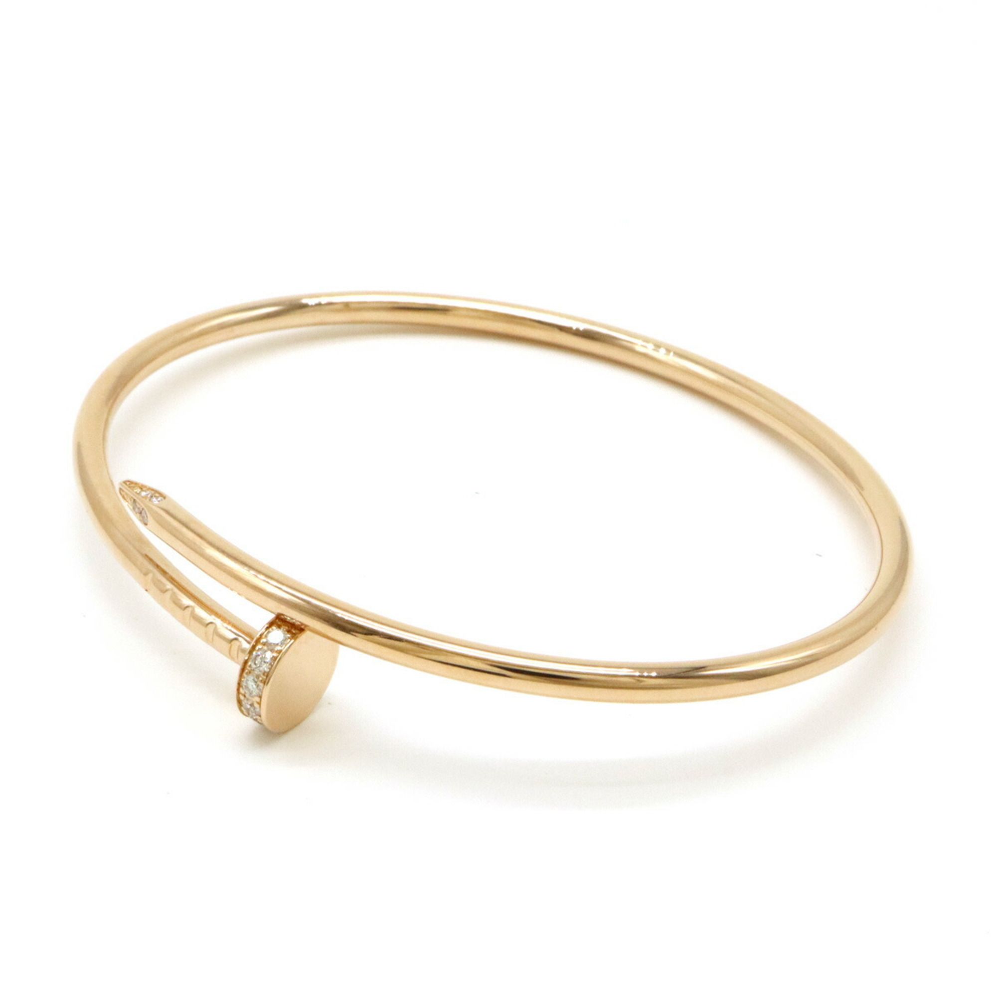 Cartier Juste un Clou Small Bracelet K18PG Pink Gold Diamond D0.18ct #16 B6065817