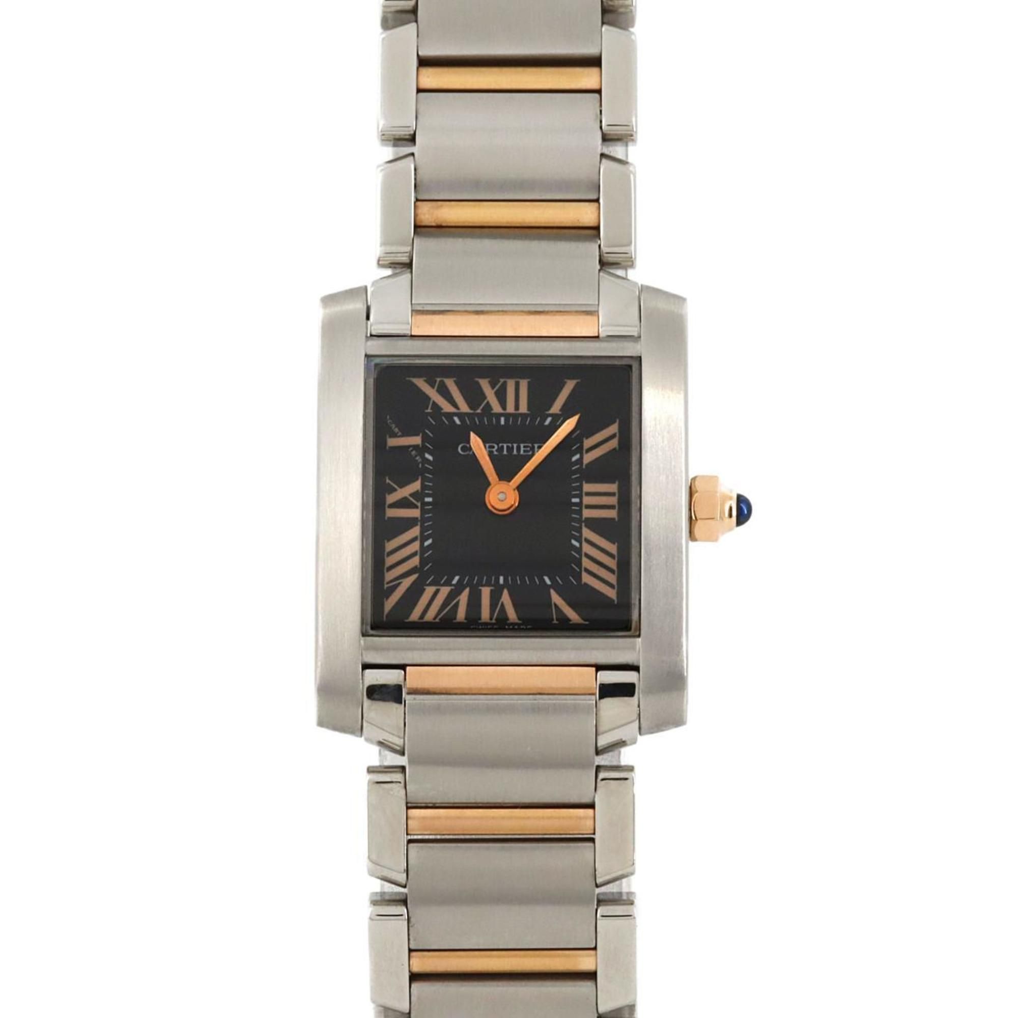 Cartier Tank Francaise SM PG Combi 2009X'mas LIMITED W5010001 SSxPG Wristwatch Quartz