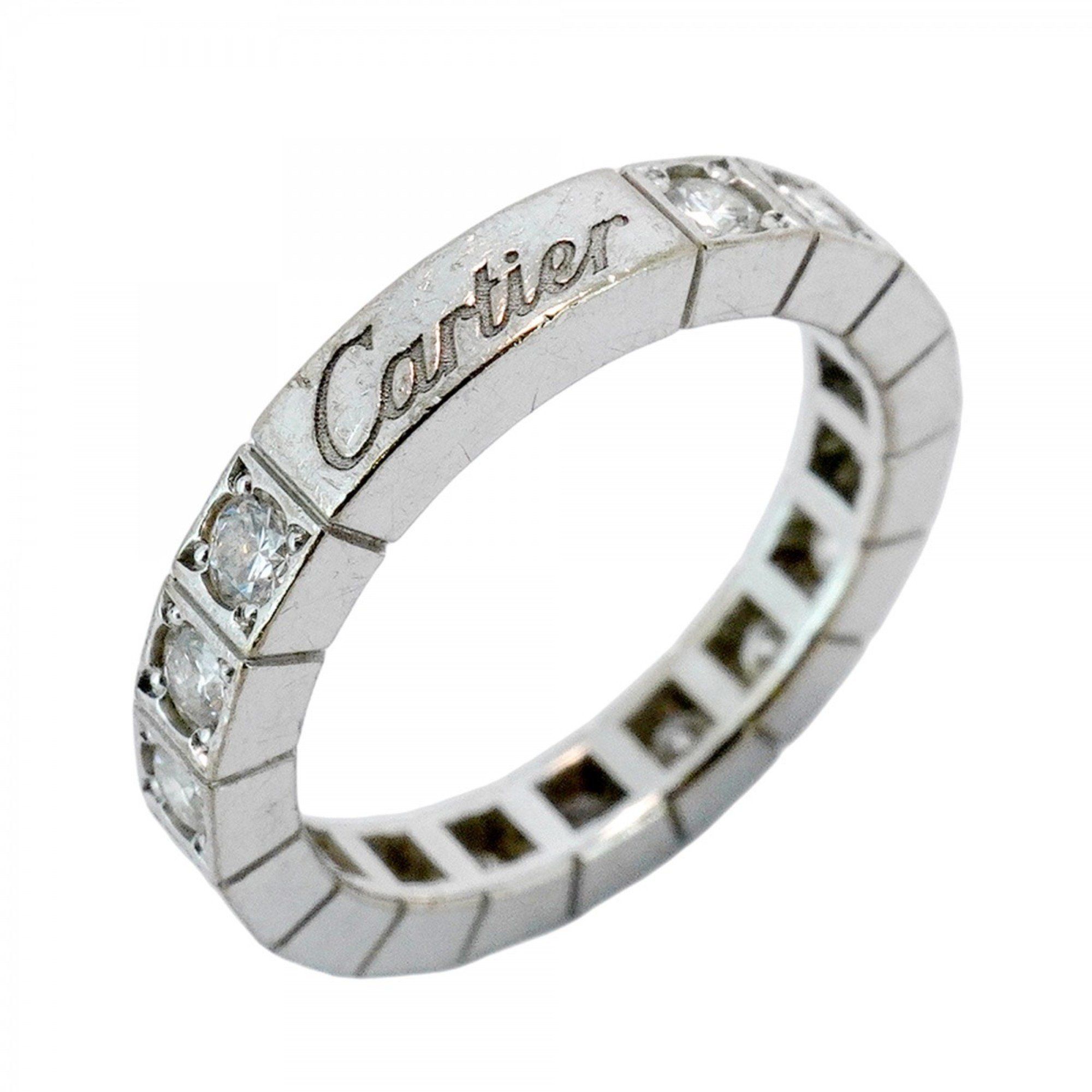 Cartier Ring Lanier 18KWG White Gold Diamond #47 Ladies
