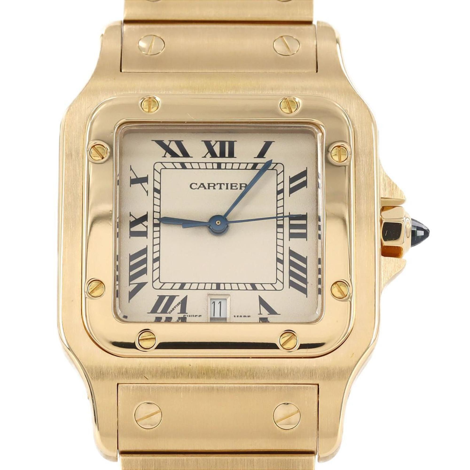 Cartier Santos Galbe LM YG W20009C5 Watch Quartz