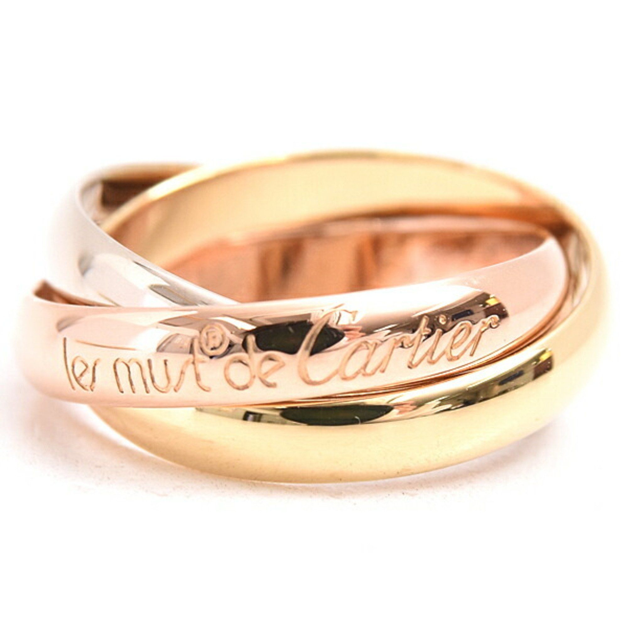 Cartier Ring for Women, Trinity Ring, 3.3mm Width, Gold, 750YG x WG PG
