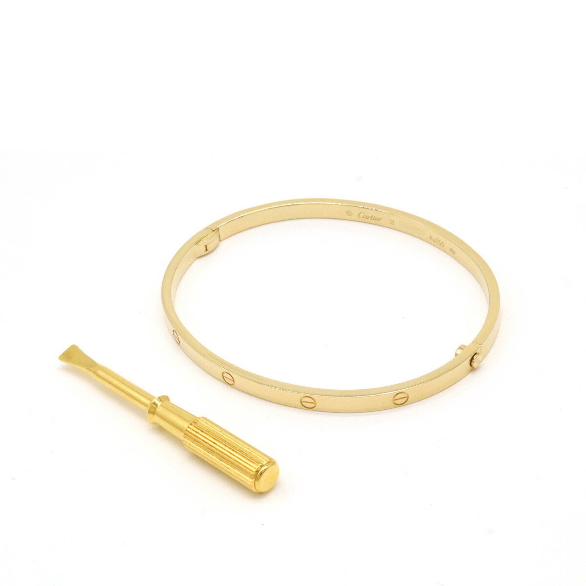 Cartier Love Bracelet Small Model SM Bangle K18YG 750YG Yellow Gold #18 B6047518