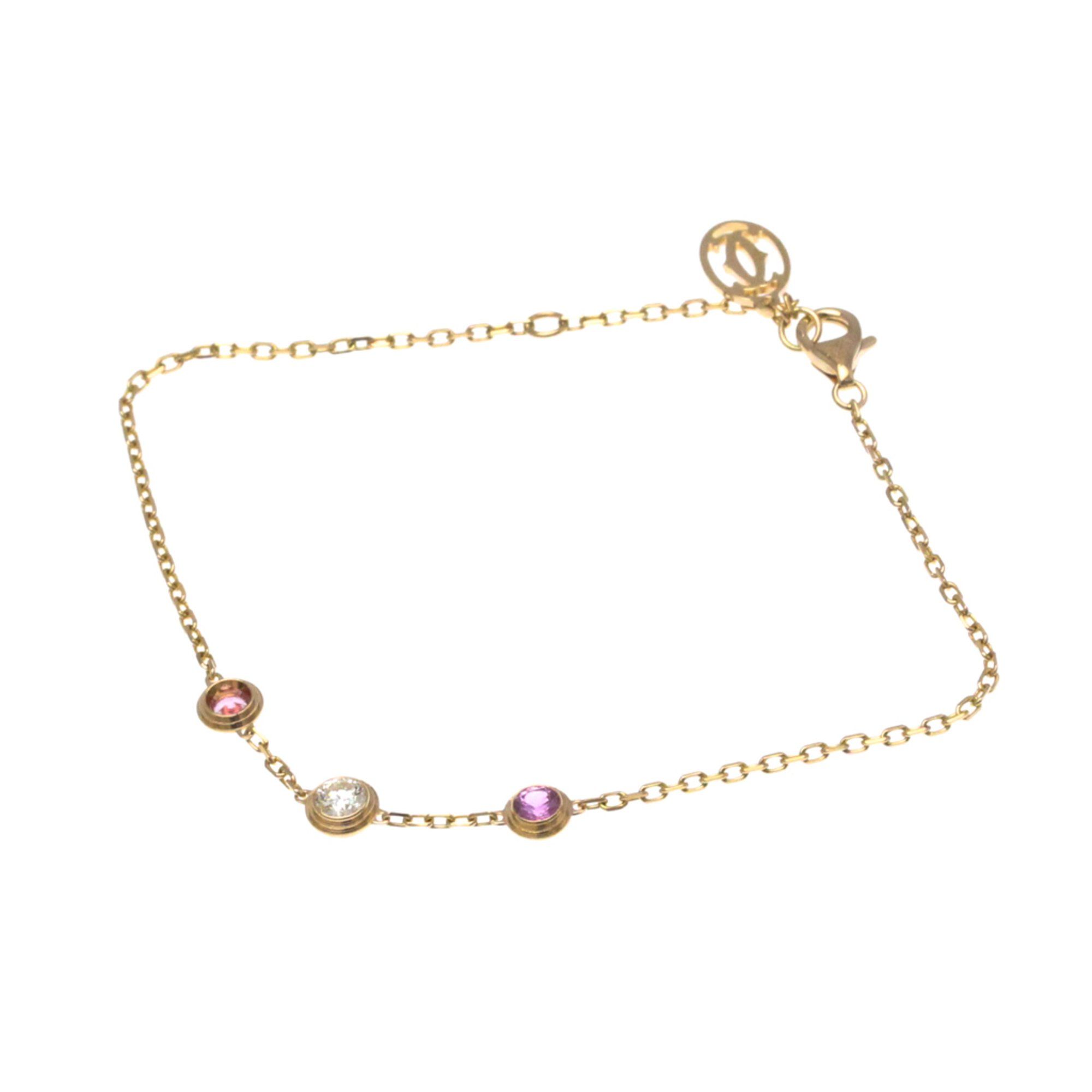 Cartier D'amour Bracelet 2P Pink Sapphire 1P Diamond Pink Gold (18K) Diamond,Sapphire Charm Bracelet
