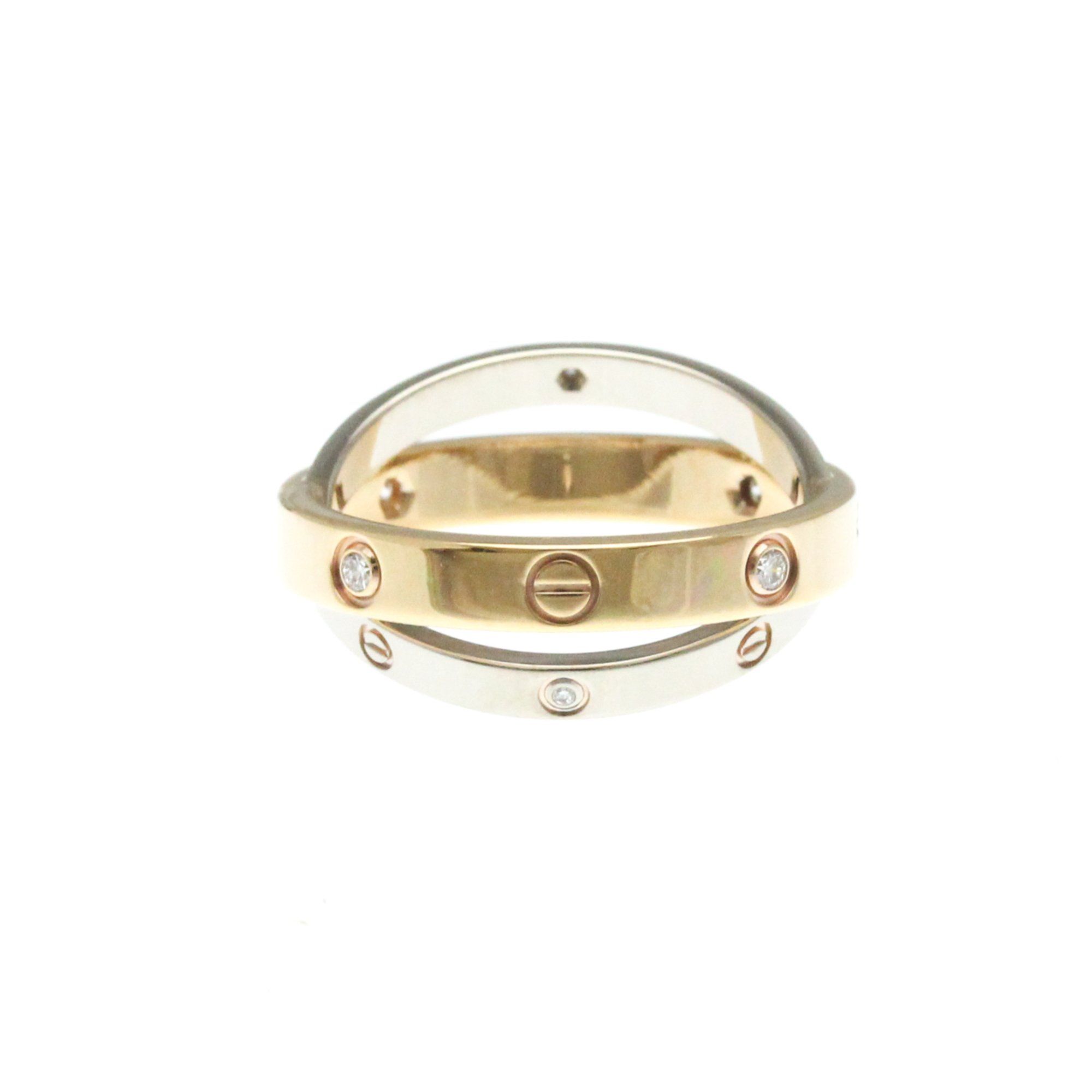 Cartier Be Love Diamond Ring B4094353 Fashion Diamond Band Ring Pink Gold,White