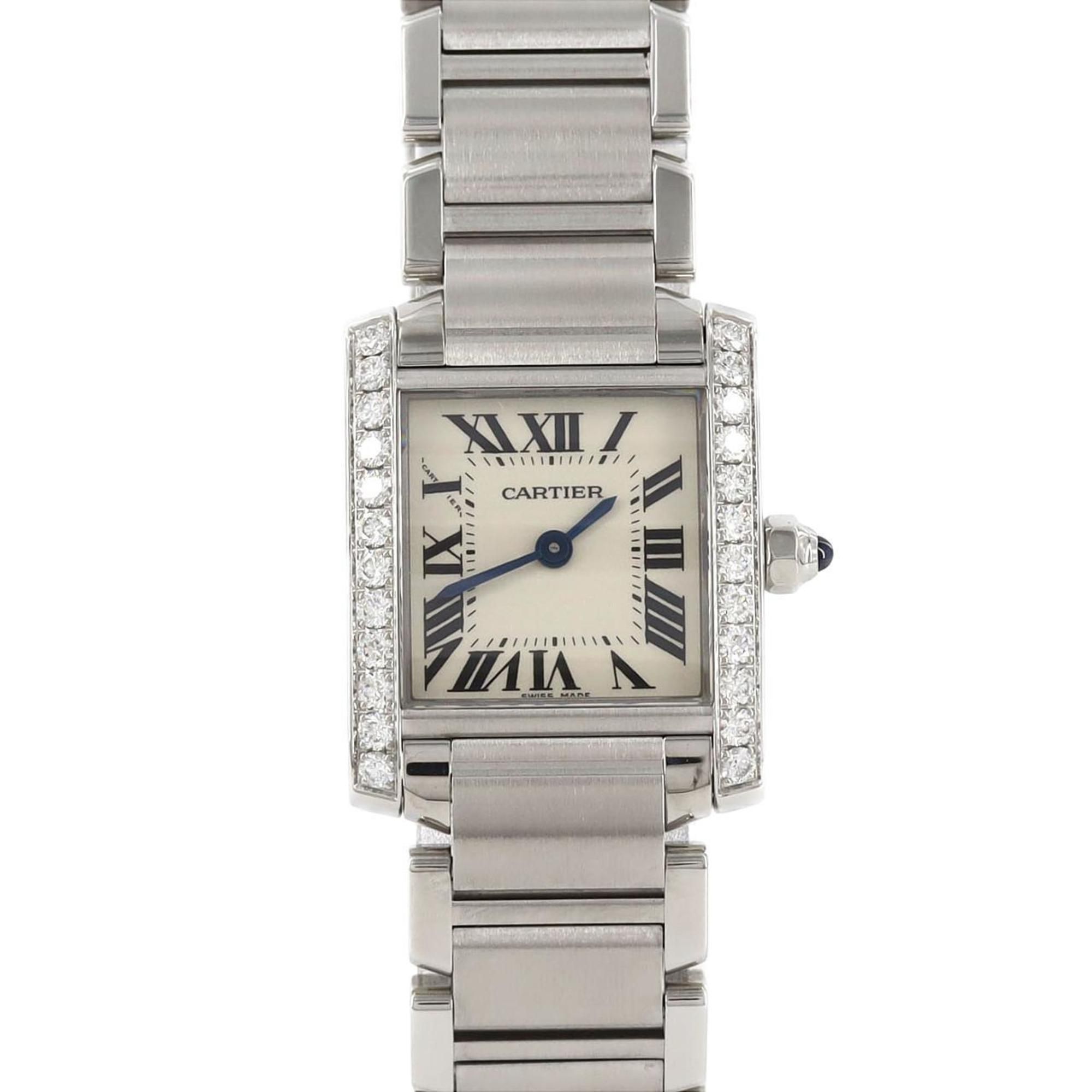 Cartier Tank Francaise SM D W4TA0008 SS Wristwatch Quartz