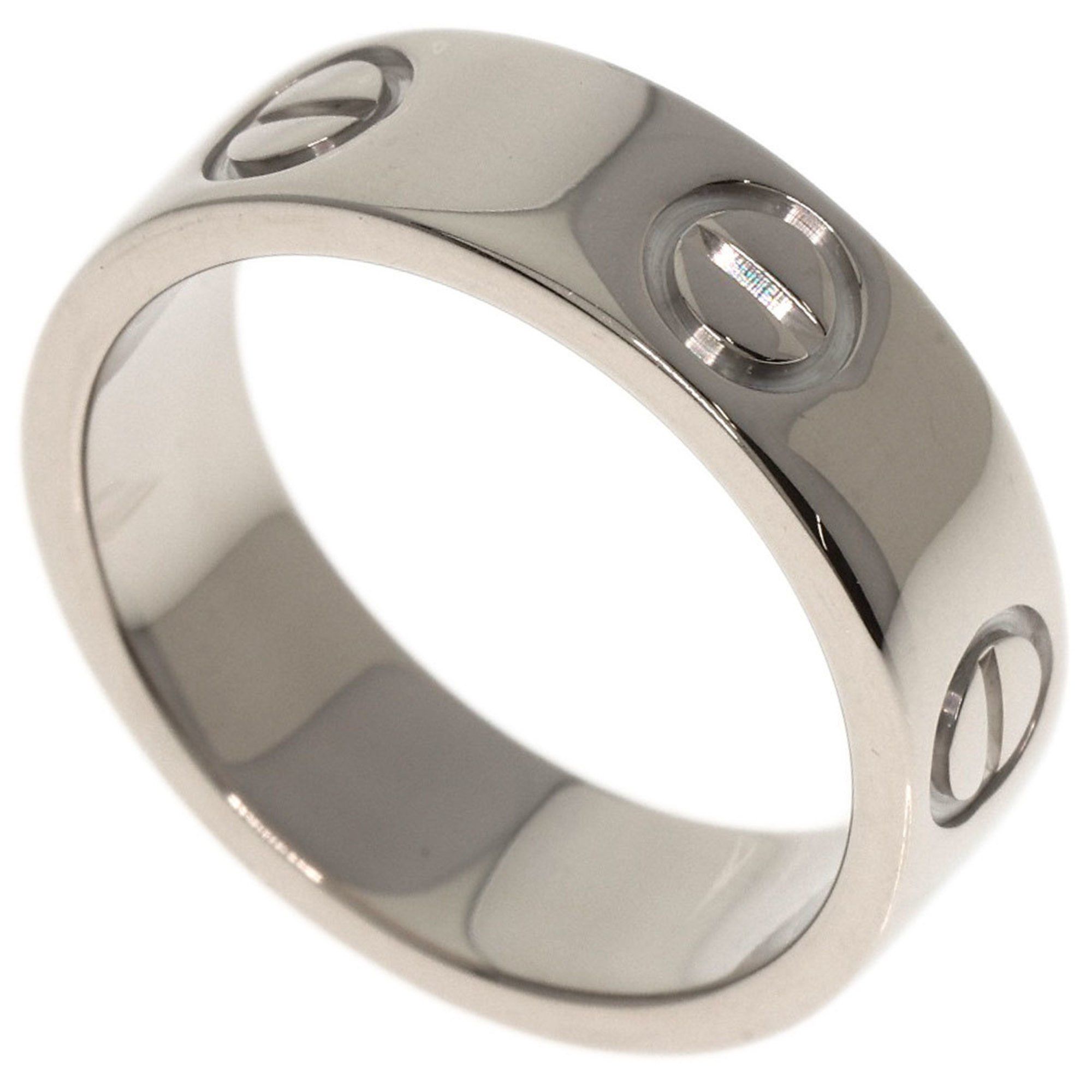 Cartier Love Ring #47 Ring, K18 White Gold, Women's CARTIER